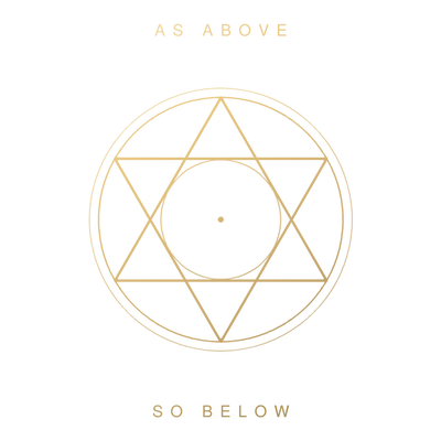 As Above, So Below, drawn in gold line