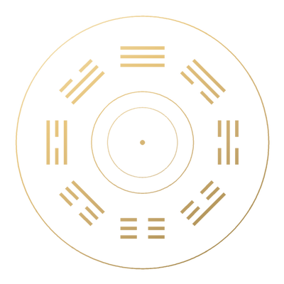 The Eight Trigrams, drawn in gold line