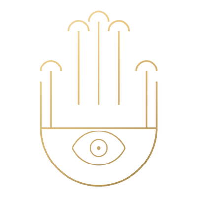The Hamsa, drawn in gold line