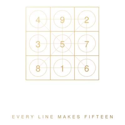 The Lo Shu Square, drawn in gold line
