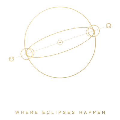 The Lunar Nodes, drawn in gold line