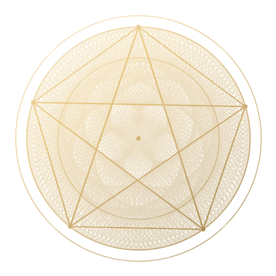The Rose of Venus, drawn in gold line