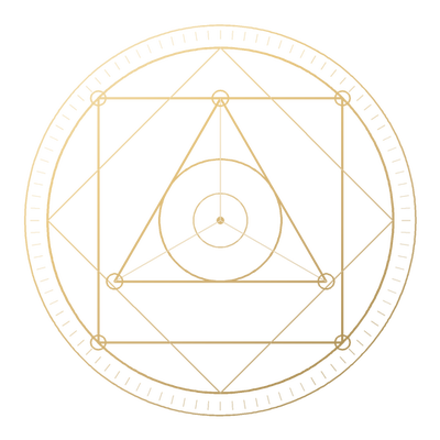 Squaring the Circle, drawn in gold line