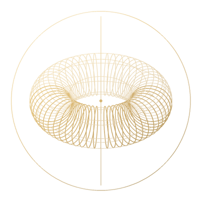 The Torus, drawn in gold line