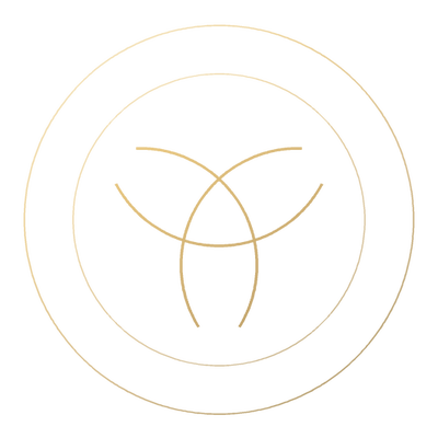 The Triquetra, drawn in gold line
