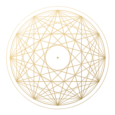 The Twelvefold Star, drawn in gold line