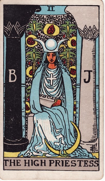 The High Priestess, Rider-Waite-Smith tarot, 1909