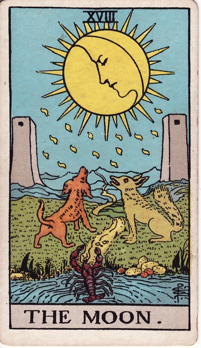 The Moon — Rider-Waite-Smith